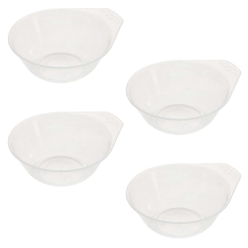 4 Pcs White Outdoor Bowls for Home Use Lightweight Mini Tableware Ideal for Picnics and Parties