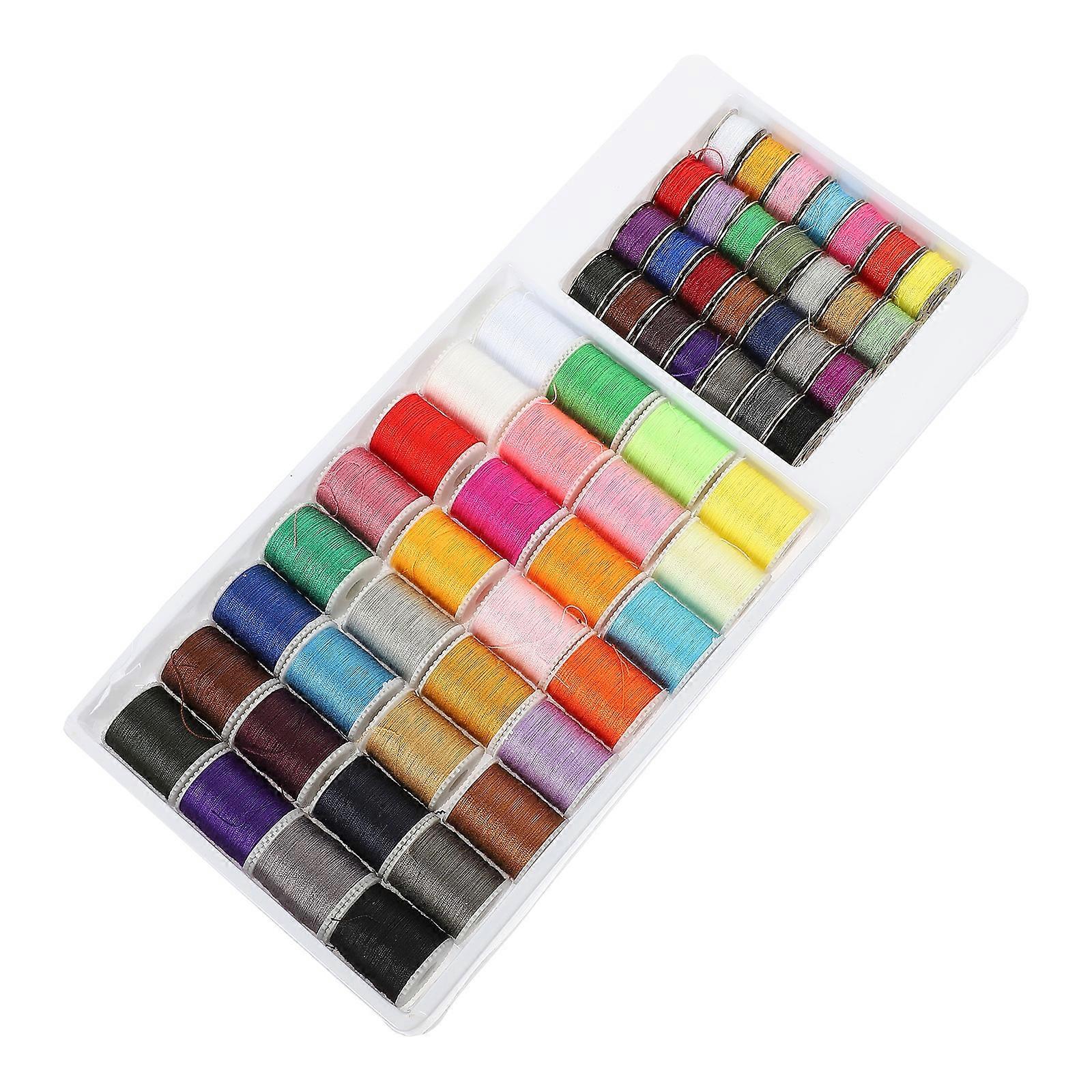 60pcs Portable Bobbin Thread for Sewing, Multi Function Household Embroidery Threads, Compact & Durable for DIY Clothing, Quilting, and Stitching