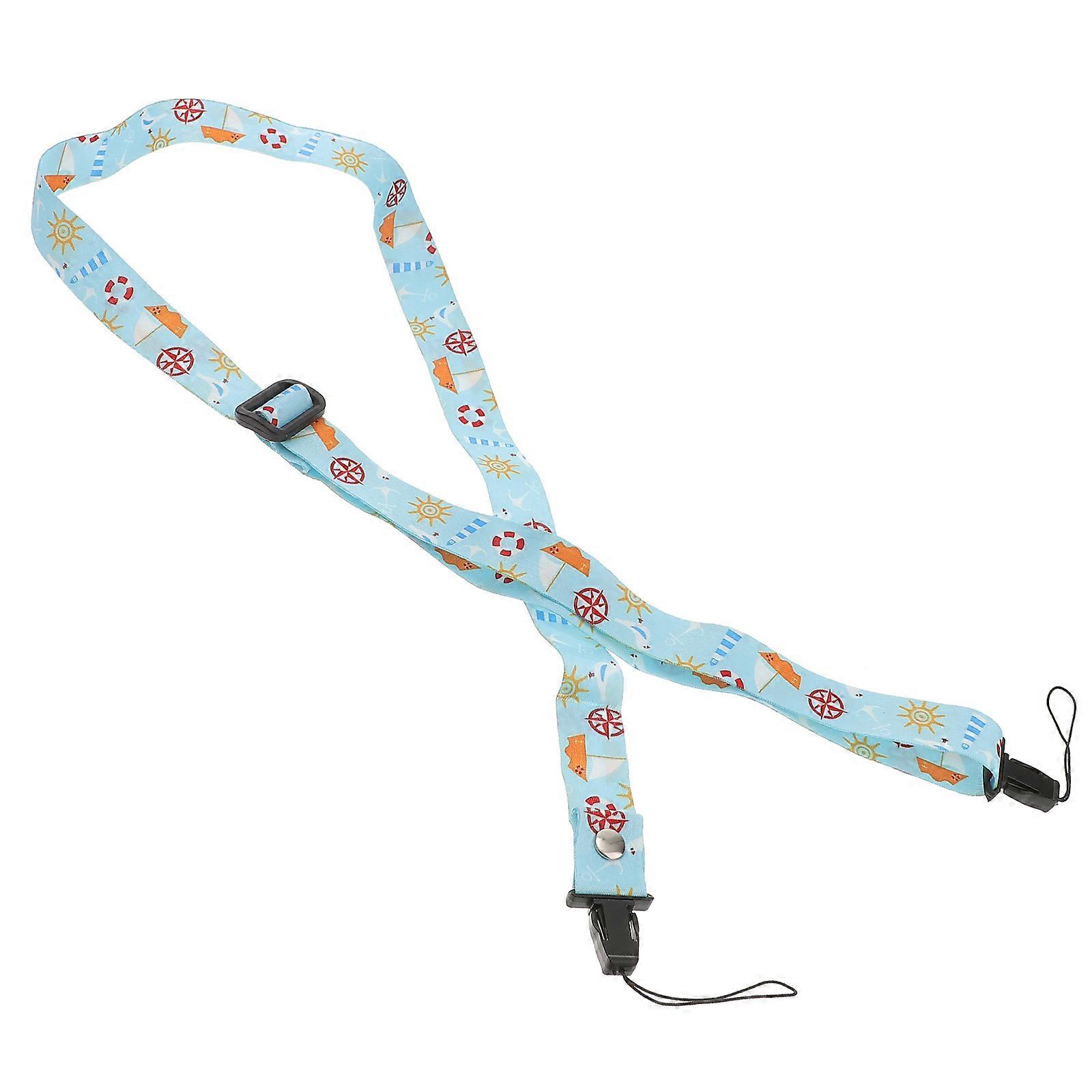 Thin Camera Strap Shoulder Sling For Camera Outdoor Use 120cm Blue Polyester Cotton Protect from Accidental Fall 1Set