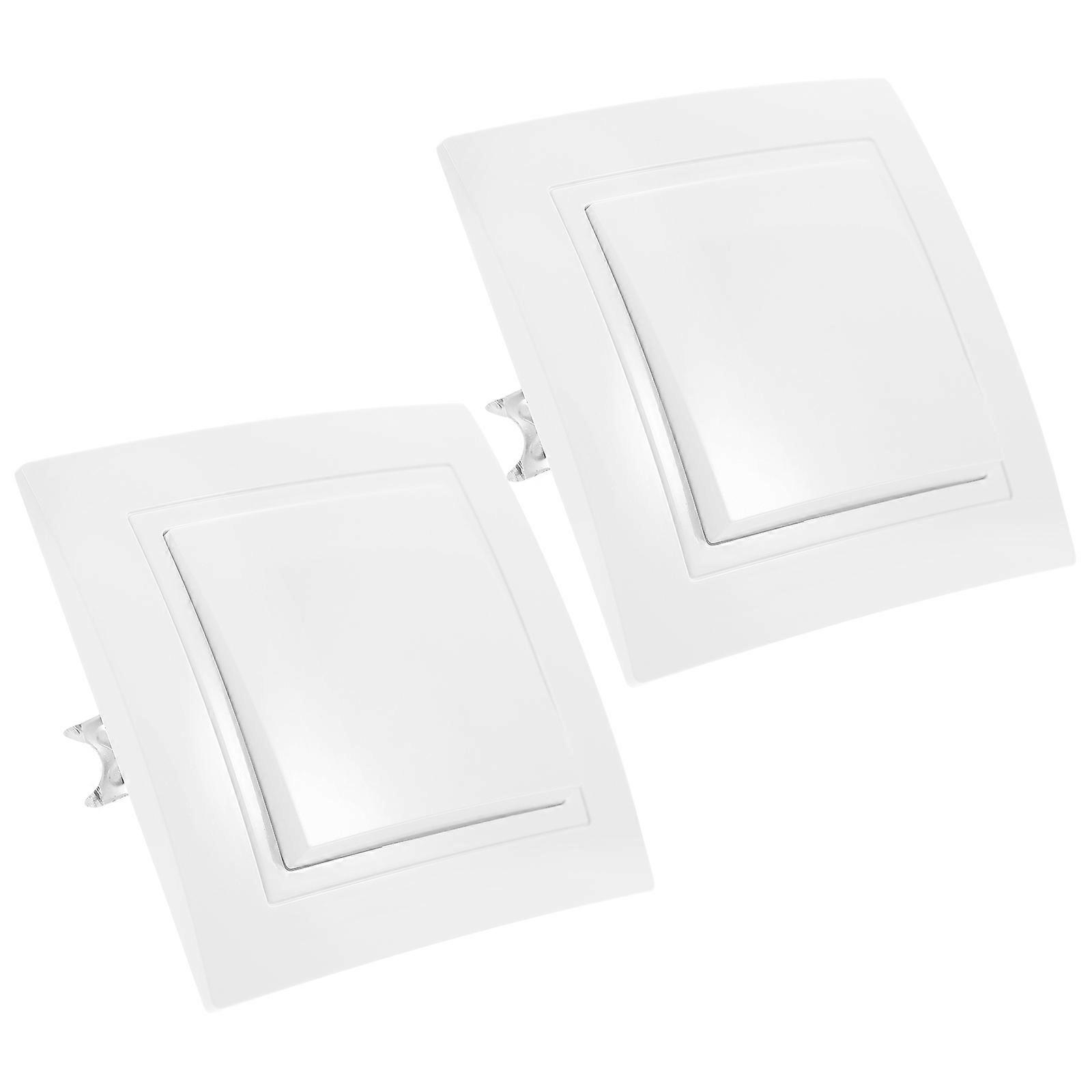 Control Switch Home Use Wall Mounted Switch Light Control Single-Pole Control Business Users White 8.30X8.30X3.00CM 2Pcs