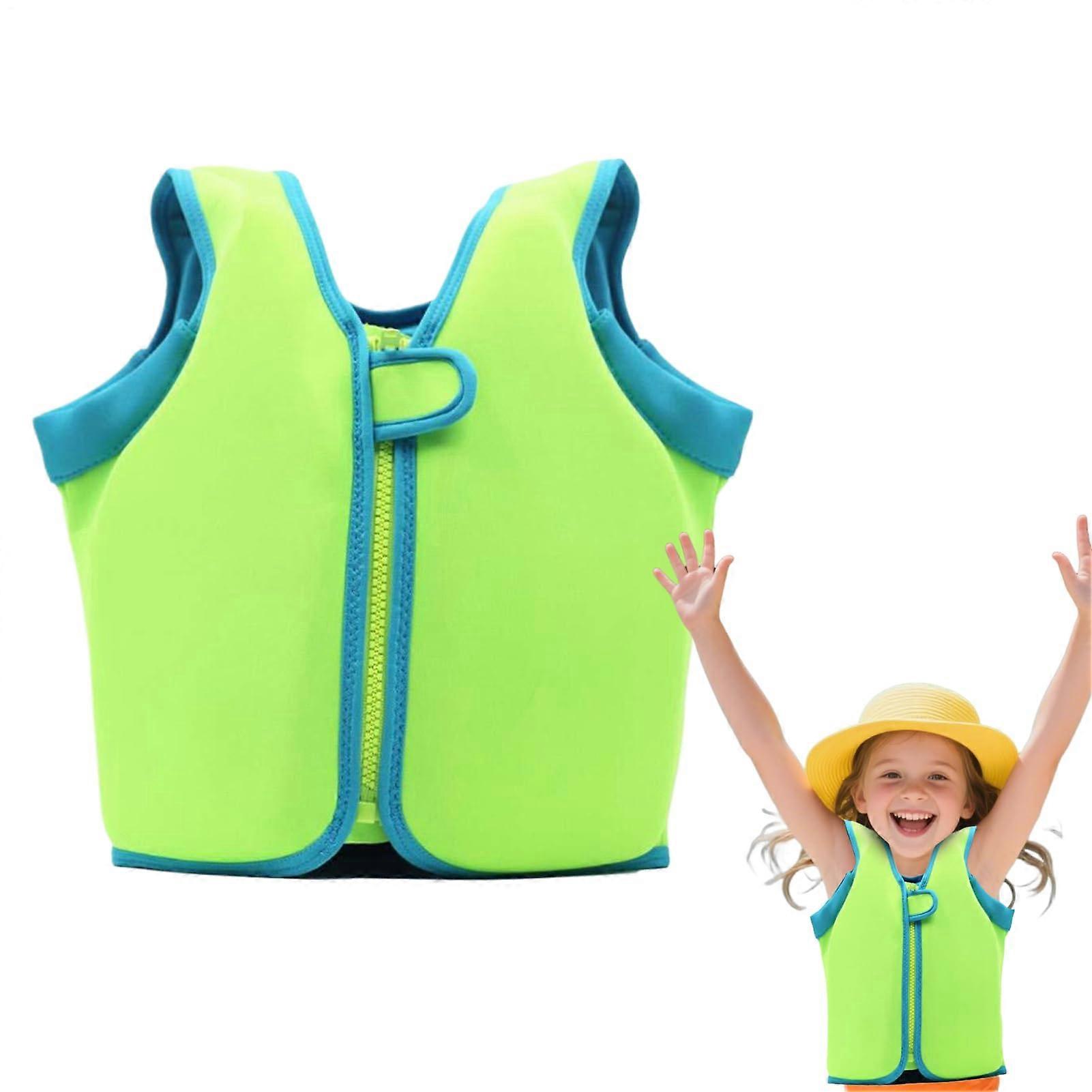 Adjustable Kids Swim Vest, Buoyancy Aid Jacket with Zipper, Ages 4–12