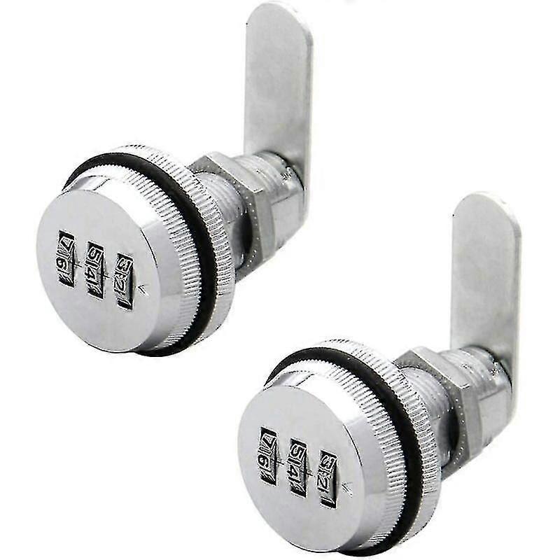 2 Pcs 3 Digit Code Combination Cam Lock Cabinet Lock Code Lock For Locker Wardrobe Door Filing Cabinet Mailboxes Drawer Cupboard, Irisfr