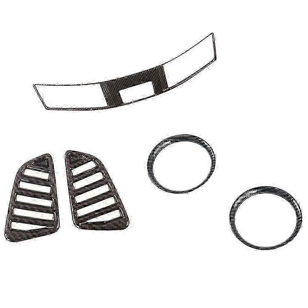 Carbon Fibre ABS Air Conditioner Outlet Vent Frame Cover Trim for Compatible Brand Navara NP300 2015-2020