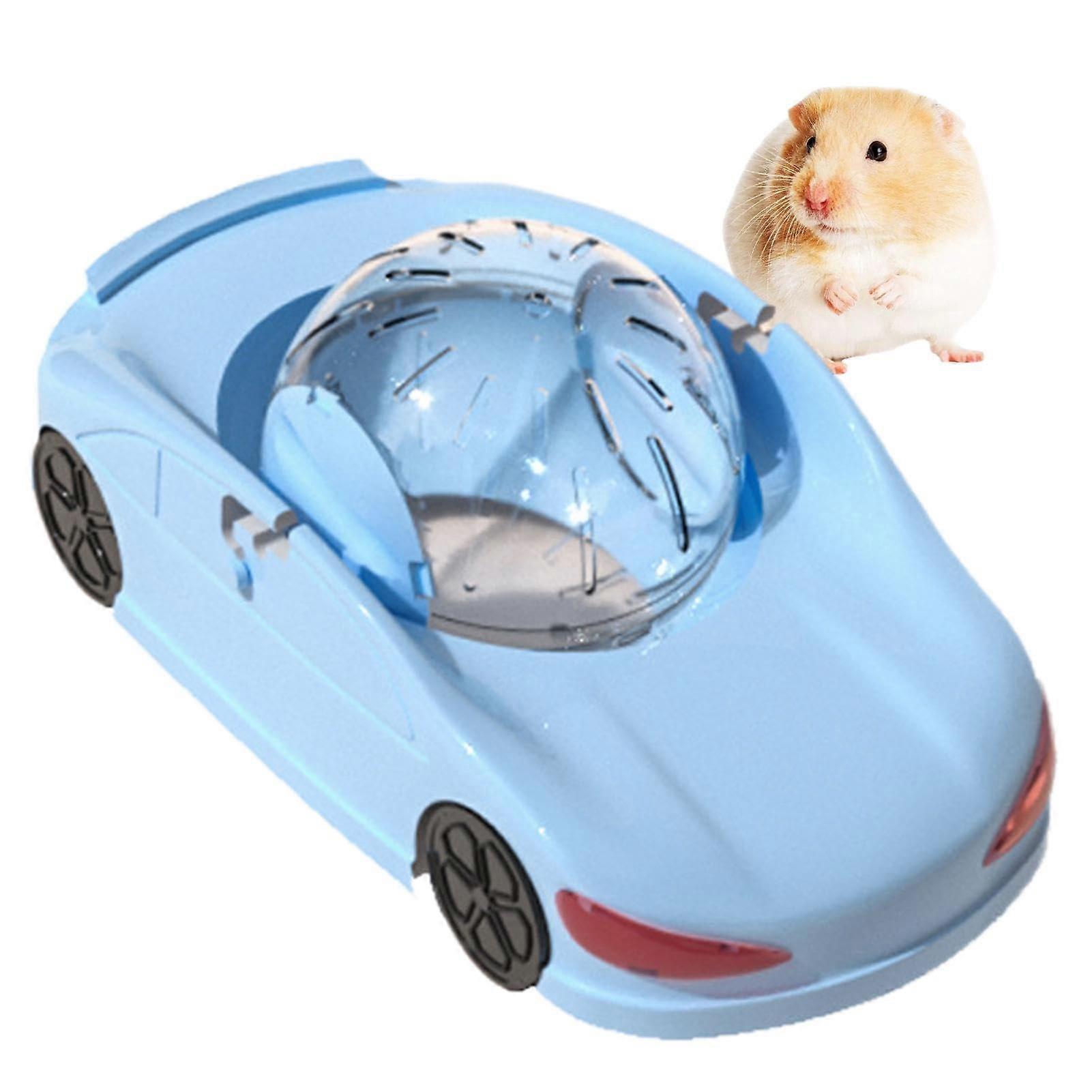 Hamster Running Ball Exercise Ball Transparent Hamster Exercise Ball Small Pet Toy Car (Blue)