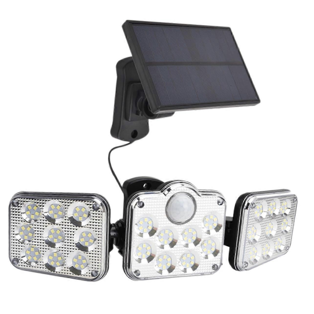 1 piece LED solar wall lamp with heads, weatherproof sensor light for outdoor area, energyefficient and...