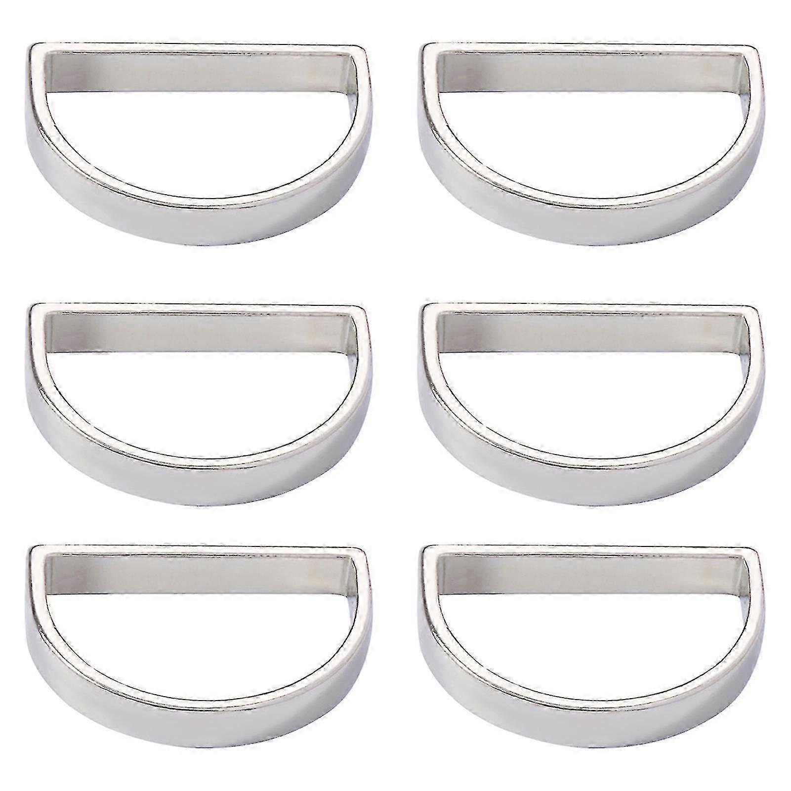6pcs Napkin Rings Unique Semi-circular Design Solid Color Simple Style Elegant Smooth Finish
