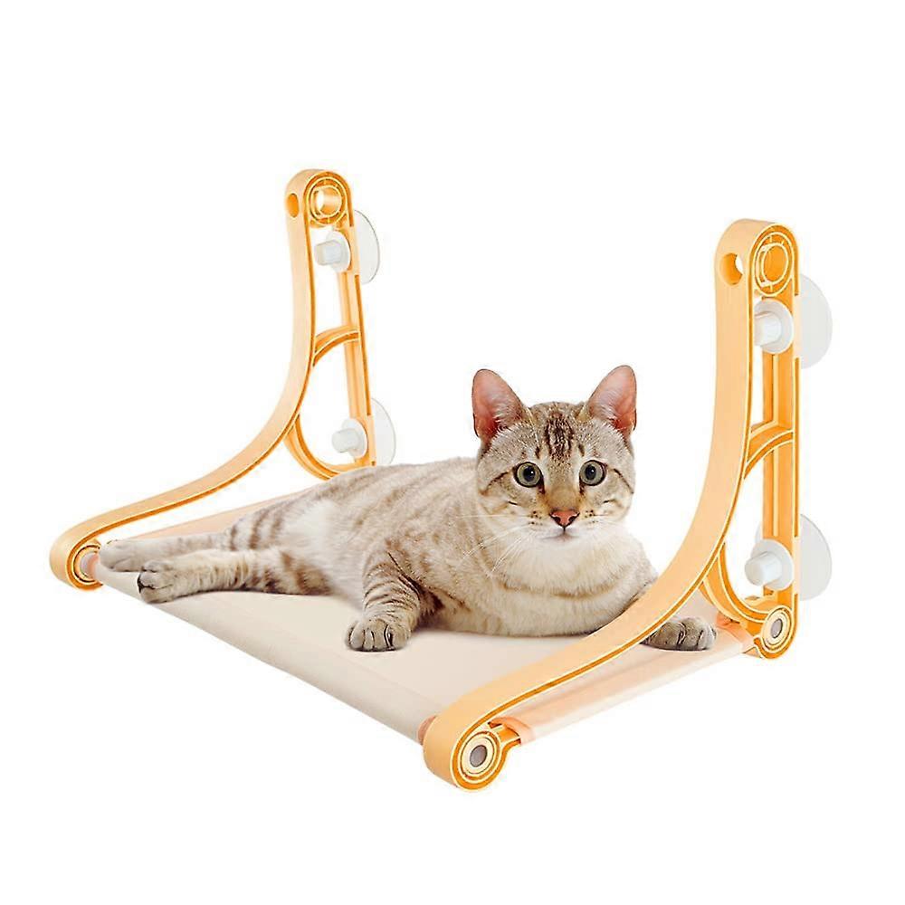 Cat Window Seat Hammock for Cats up to 22.5 kg 360° Sunbathing Cat Bed Pet Bed Cats Window Lounger beige