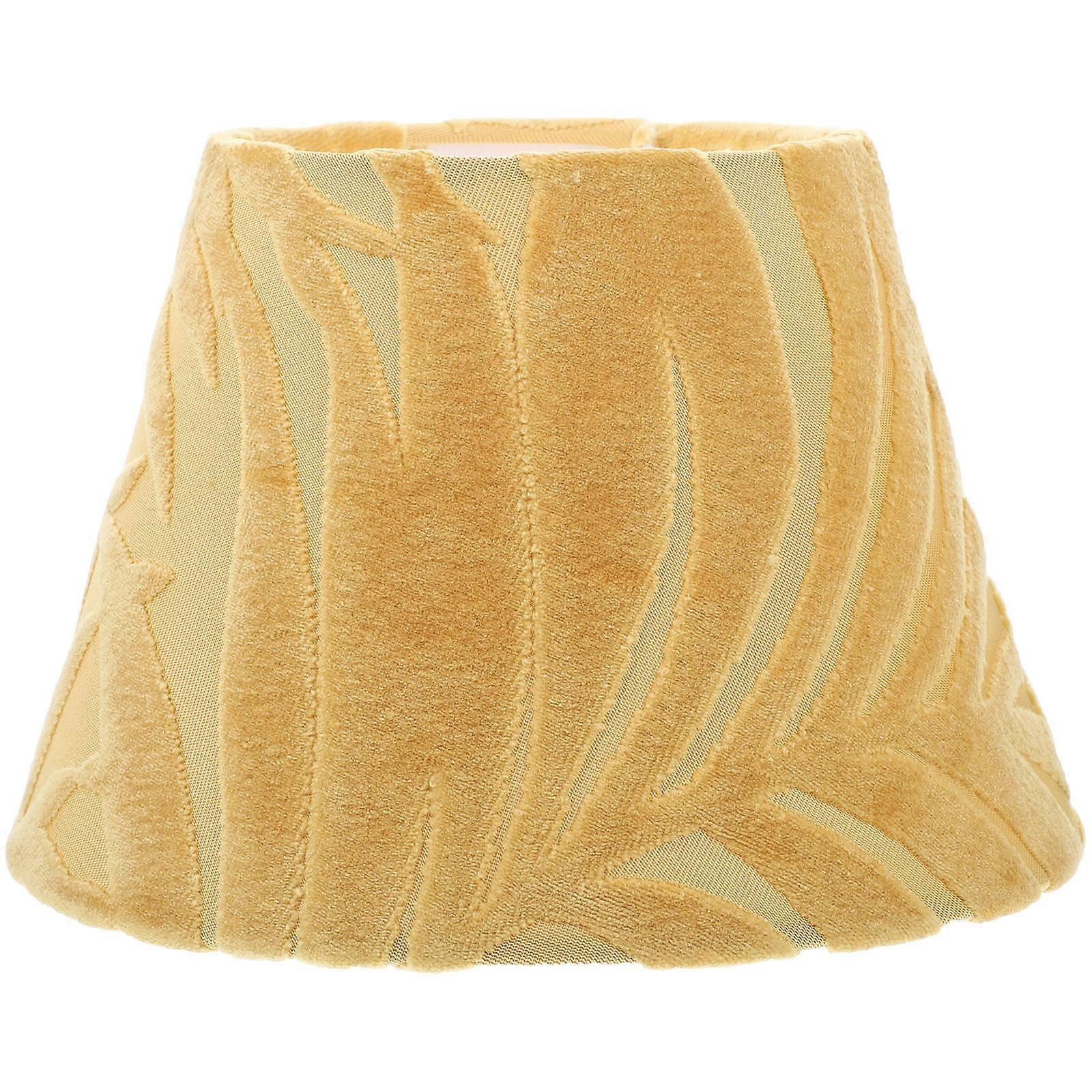 Desk Lamp Lampshade Fabric Table Lamp Decorative Modern Style Yellow 7.1×7.1×5.5in Dust Prevention 2Pack