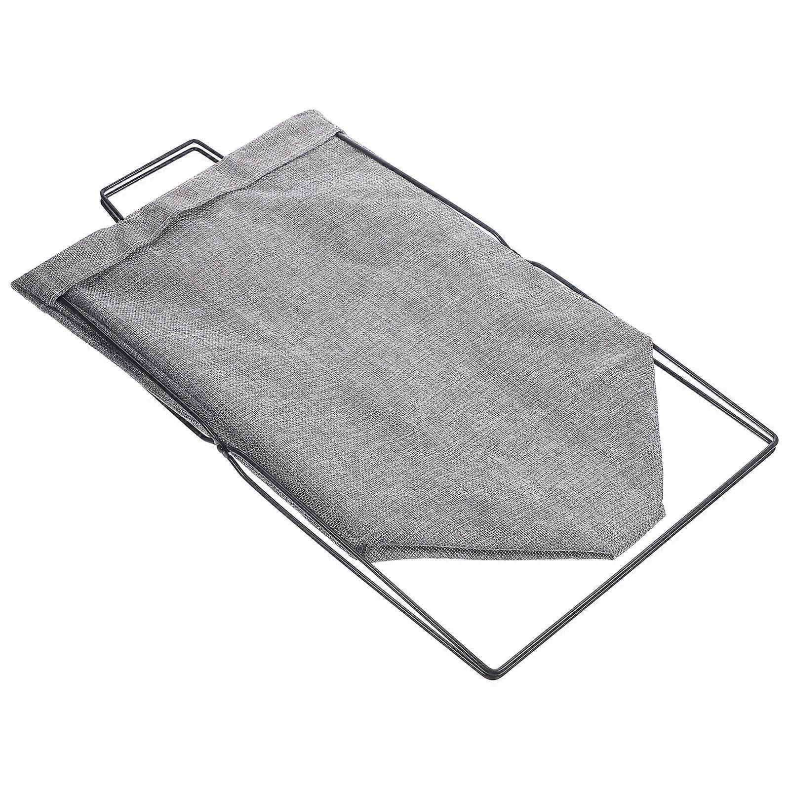 Iron Frame Foldable Laundry Hamper Clothes Storage Basket for Home Use