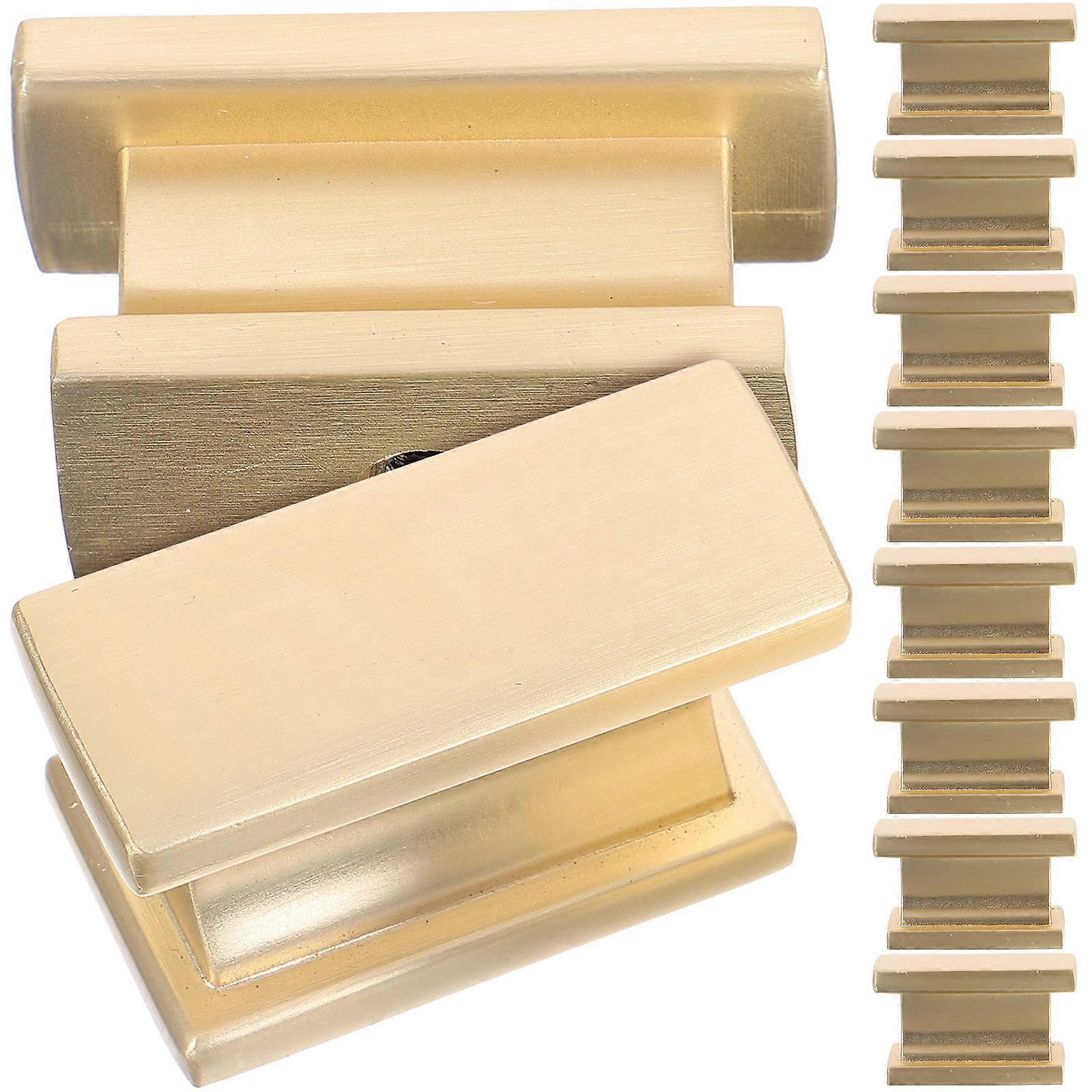 10pcs Square Metal Drawer Pulls Brushed Cabinet Handles for Easy Installation, Stylish Furniture Upgrade, Durable Grip for Kitchen & Bedroom Decor