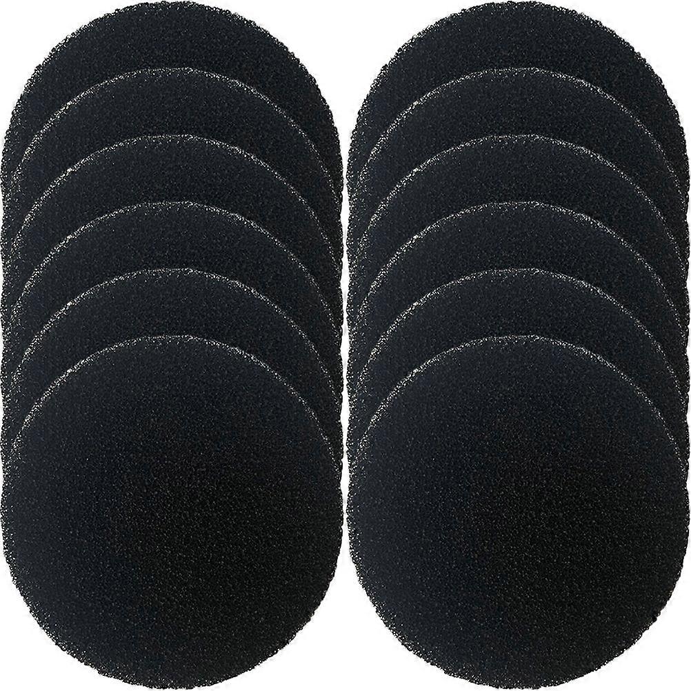 12pcs Activated Charcoal Filter Pads for Trash Can, Aquarium, Kitchen Composting, and Fish Tank Odor Absorption & Water Purification