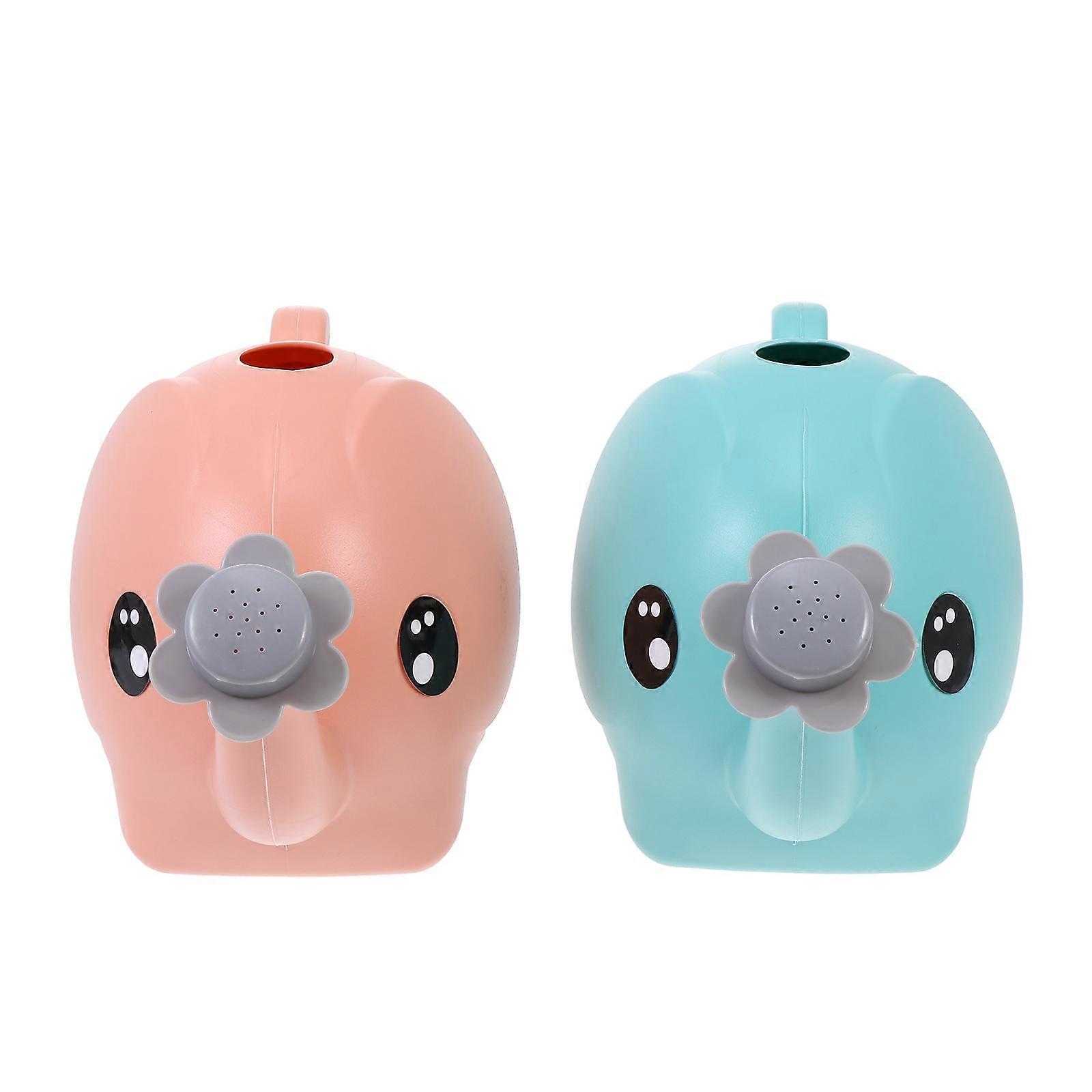 Assorted Color Flower Watering Can for Kids Comfortable Grip Durable Gardening Tool 2 Pcs Set