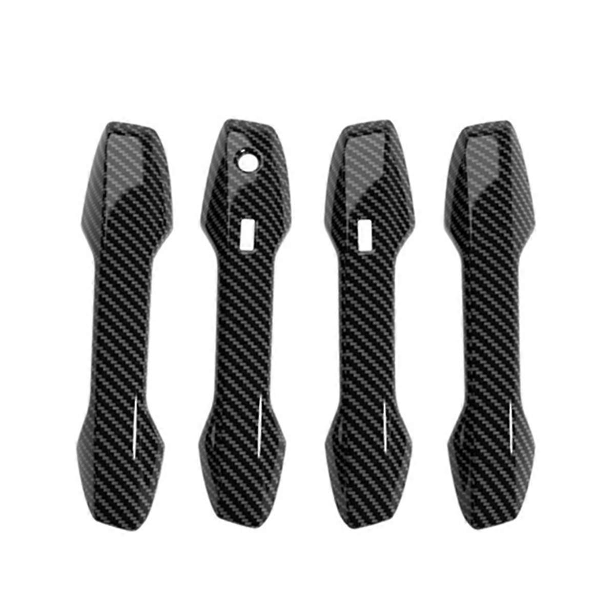 Retrofit Exterior Door Handle Decorative Cover Special Patch for Handle Trim for Kicks 2025 Carbon Fiber Pattern