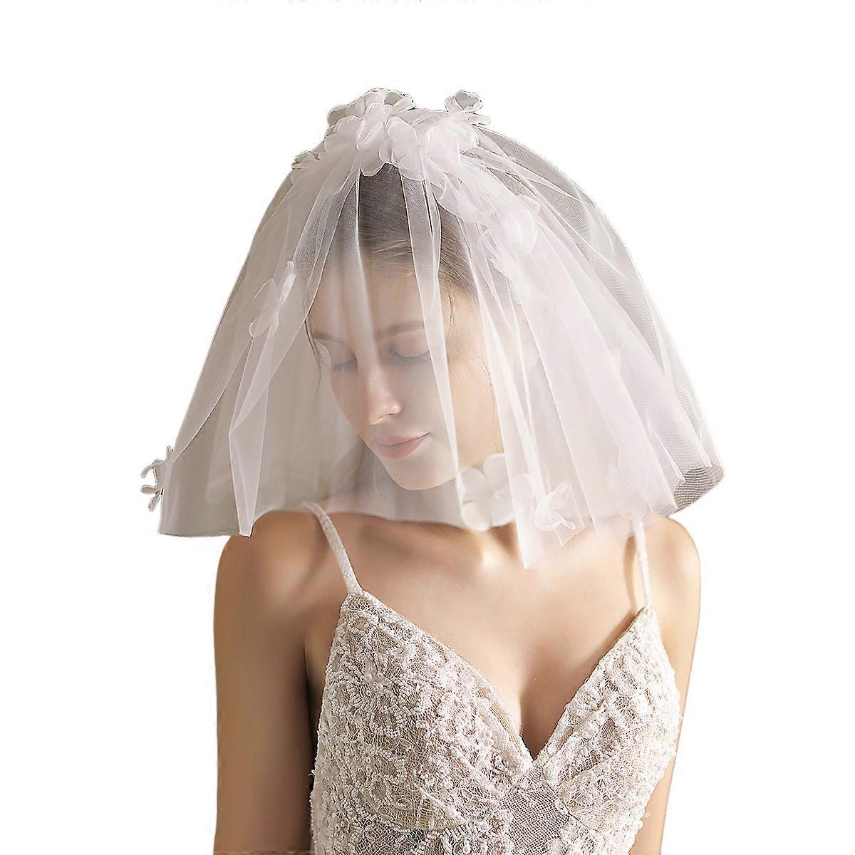 Floral short veil, 1 pc.