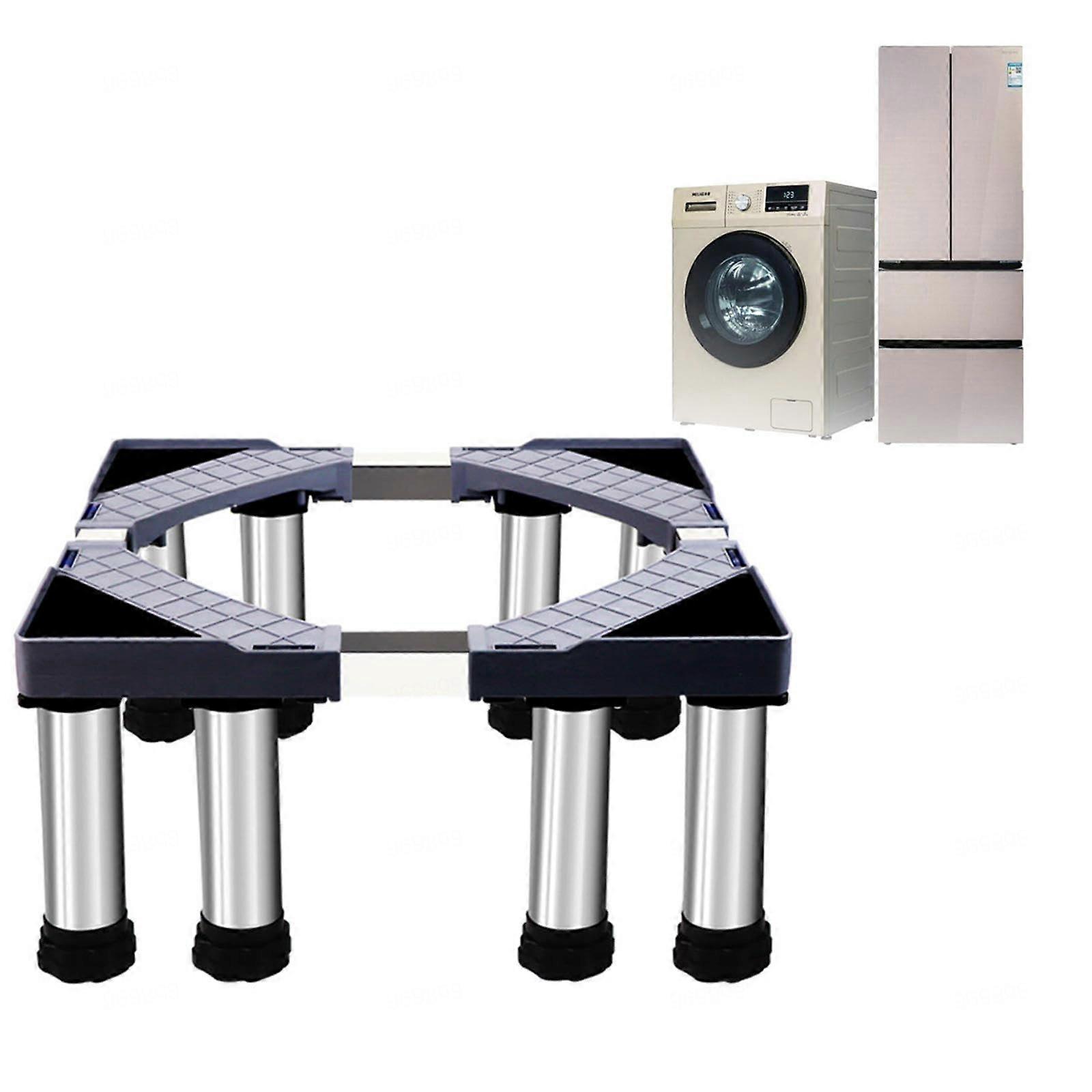 Underframe For Washing Machine - White, 28-Inch Wide, Height-Adjustable Universal Stand For Washer, Dryer And Fridge