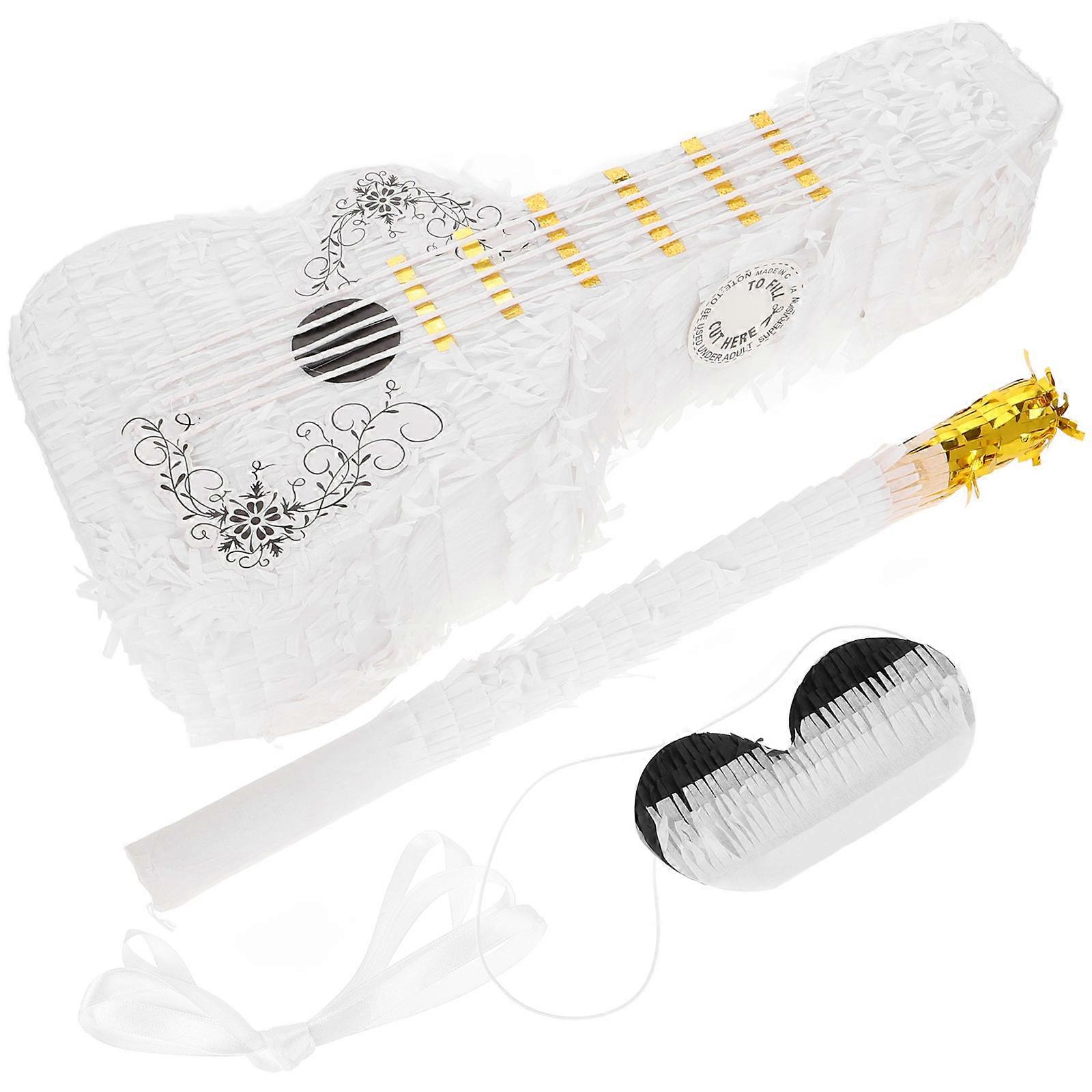Creative Design Violin Pinata Party Decoration Smashing Toy Candy Container For Various Celebrations 40.00X17.00X9.00cm 1Set