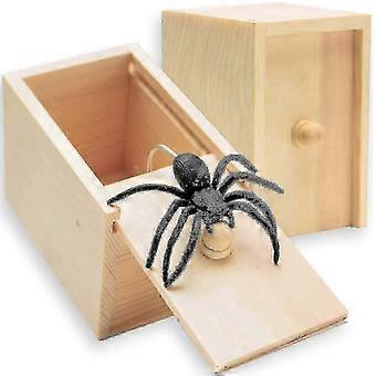 Scherzo Spider Sorpresa Scatola di Gomma Spider Scherzo Scatola Tricky Spider Scatola di Legno--