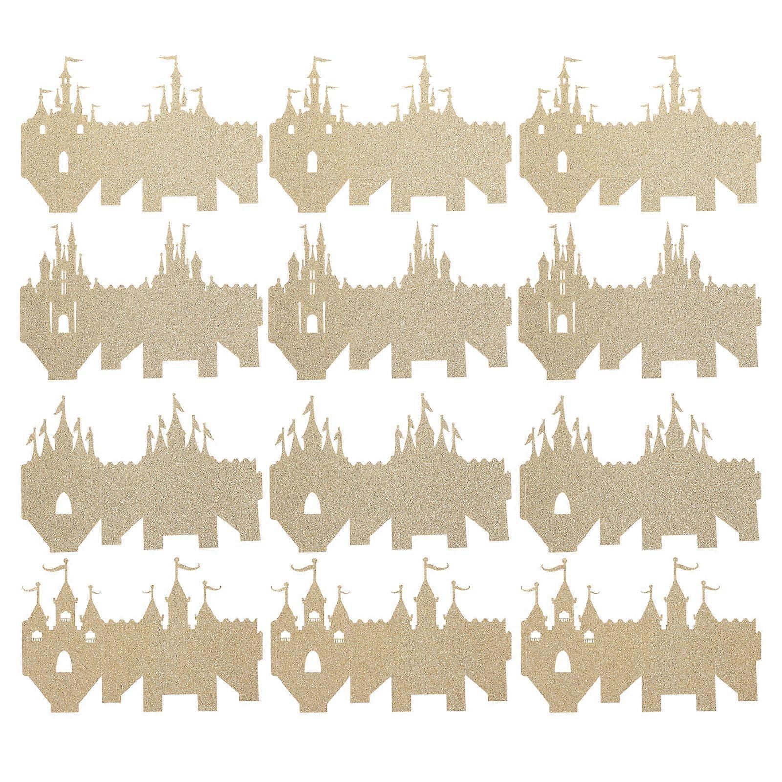 20Pcs Castle Pattern Candy Boxes Paper Gift Packing Cases Creative Sugar Containers