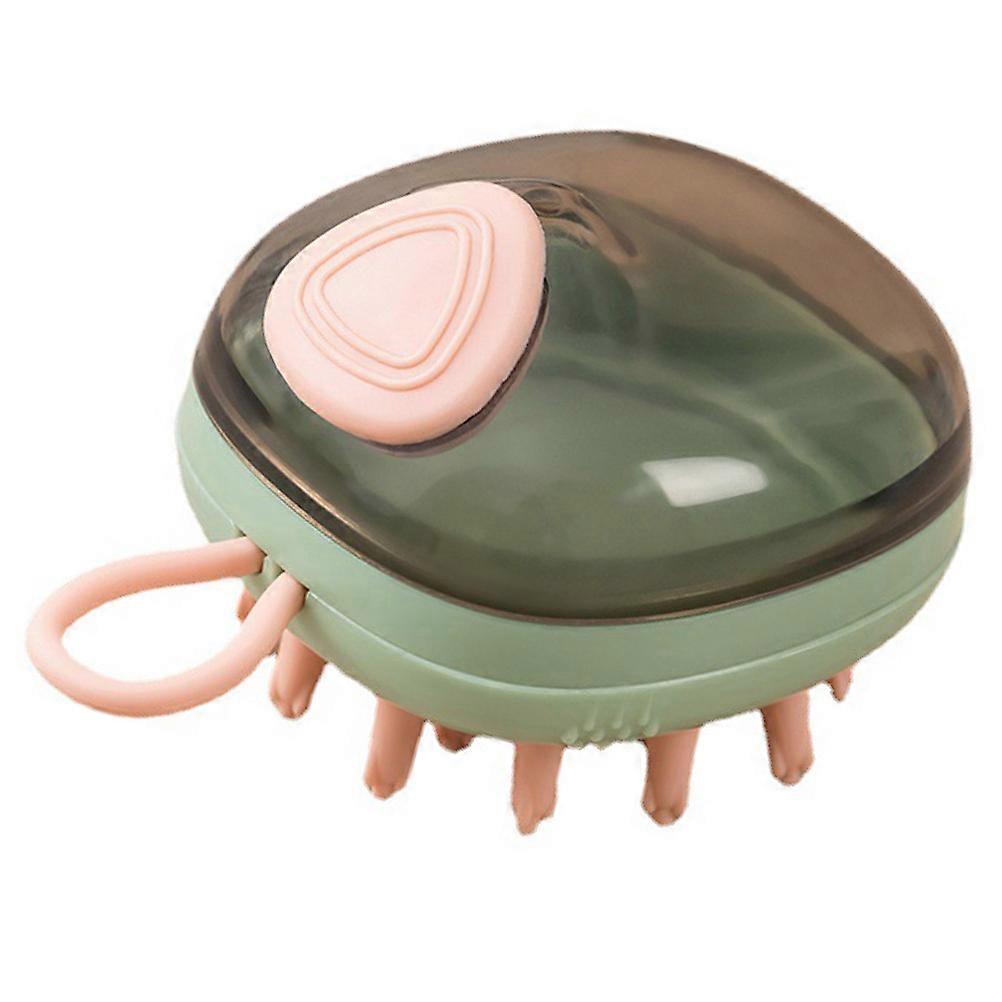 Hair Washing Brush Shampoo Scalp Brush Scalp Cleaning Brush Travel Use Green 8x7cm Relieve Pressure 1Set