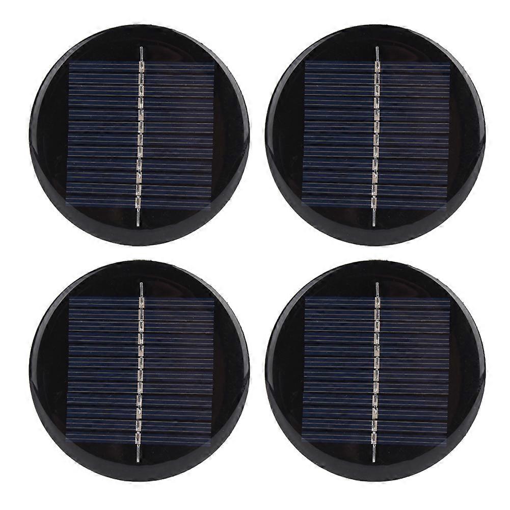 4PCS 6V 80MM Diameter Round Portable Stable Efficient Polycrystalline Silicon Solar Cell Panel