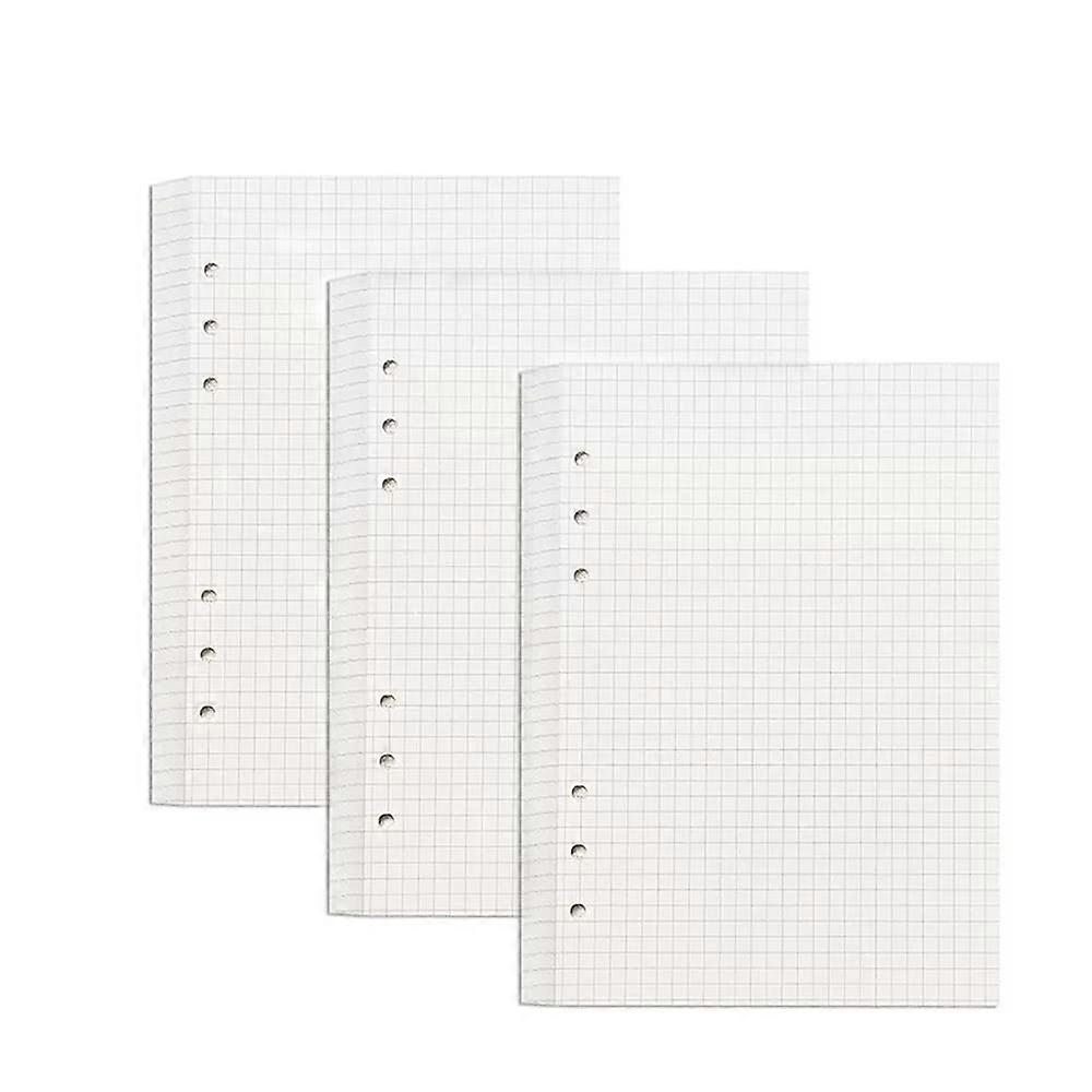Pack of 3 A5 Refillable Notebook 135 Sheets 270 Pages 6 Hole Notebook
