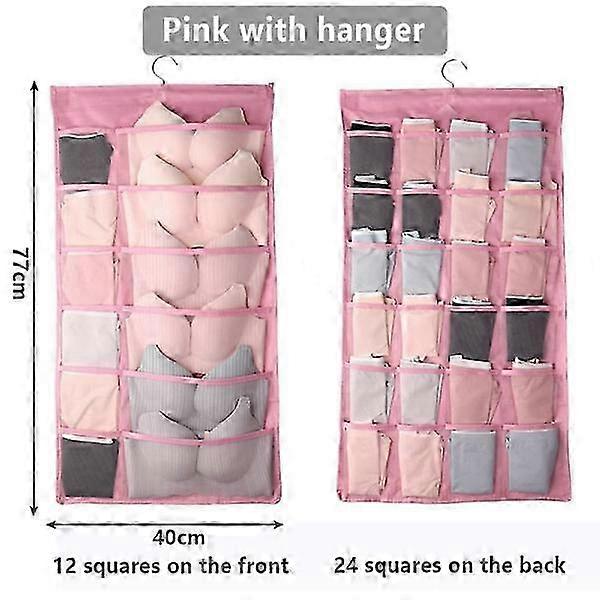 Foldable Double Sided Storage Bag for Hanging Clothes Hanger