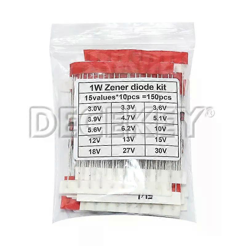 Office 15values*10pcs=150PCS 1W Zener diode kit DO-41 3V-30V component diy kit new and
