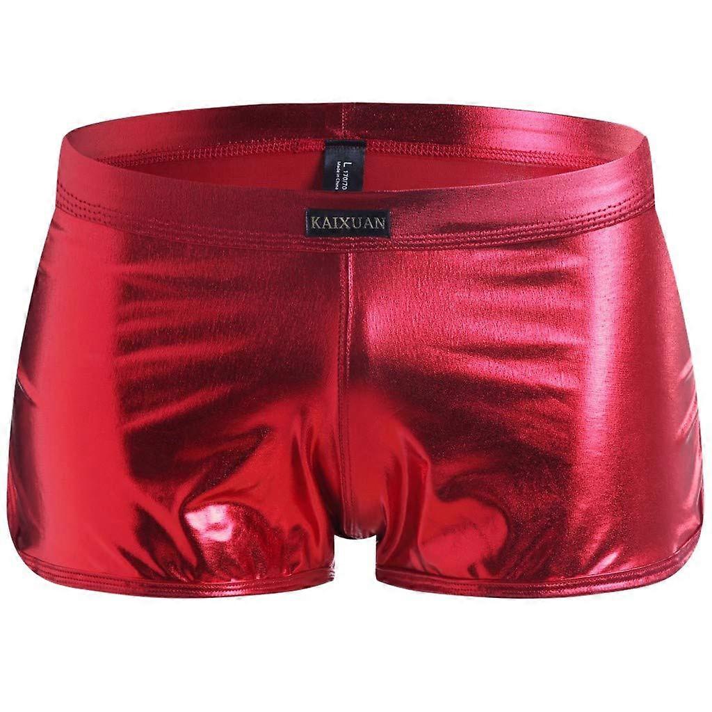 Leder Boxershorts Herren Wetlook Boxer Aus Baumwolle Size M Sexy Latex Und Ledershorts In Rot Für Männer