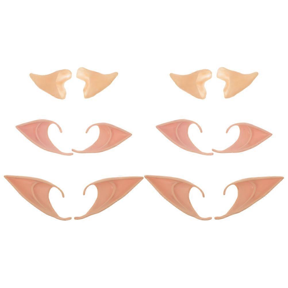 Cosplay Party Fairy Ear Latex Material Monster Style Halloween Carnival Event 6 Pairs
