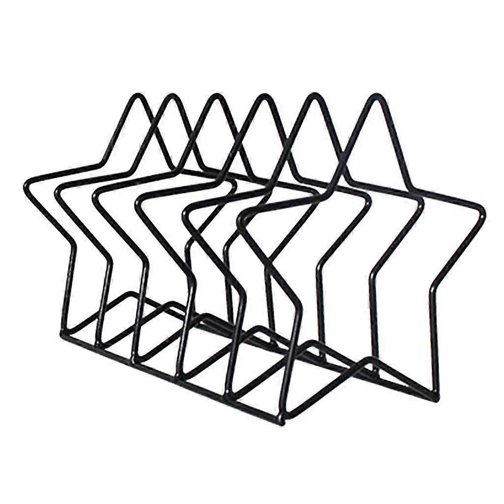 Metal Magazine File - Star Design Desk Organizer, Sturdy Metal Bookshelf for Home and Office, Stylish Storage Solution