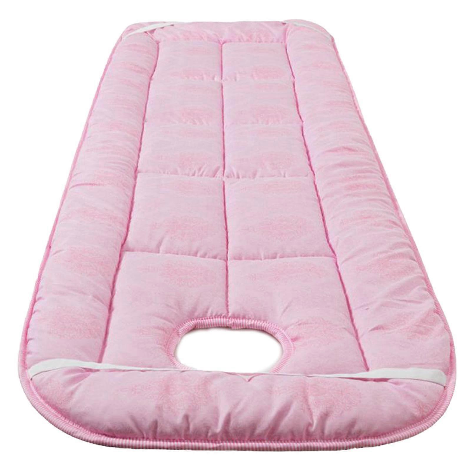 Massage Table Topper, Thickened Mattress, Breathable with Elastic Bands, Soft and Comfortable with Hole, Salon Duvet Cover, 70 x 185 cm, Pink