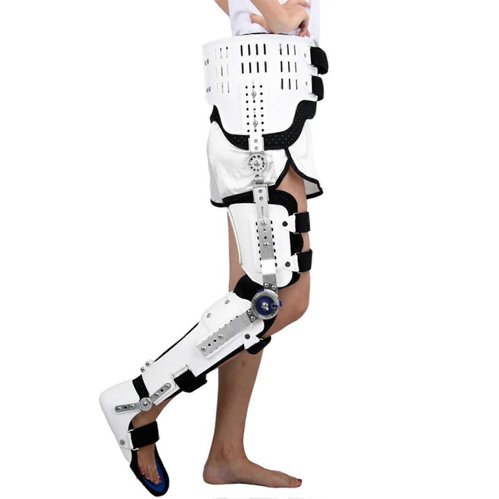 Adjustable Knee Brace with Hinge, Knee and Hip Support, Leg Fracture Fixation
