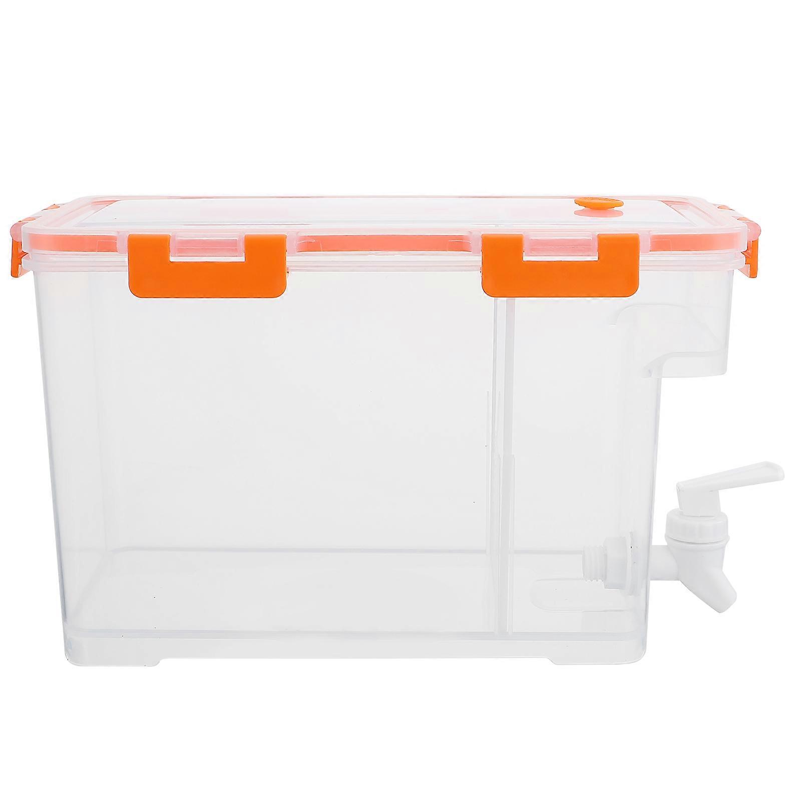 Orange Large Capacity Water Dispenser Pitcher with Faucet for Home Use Made of 4.5L