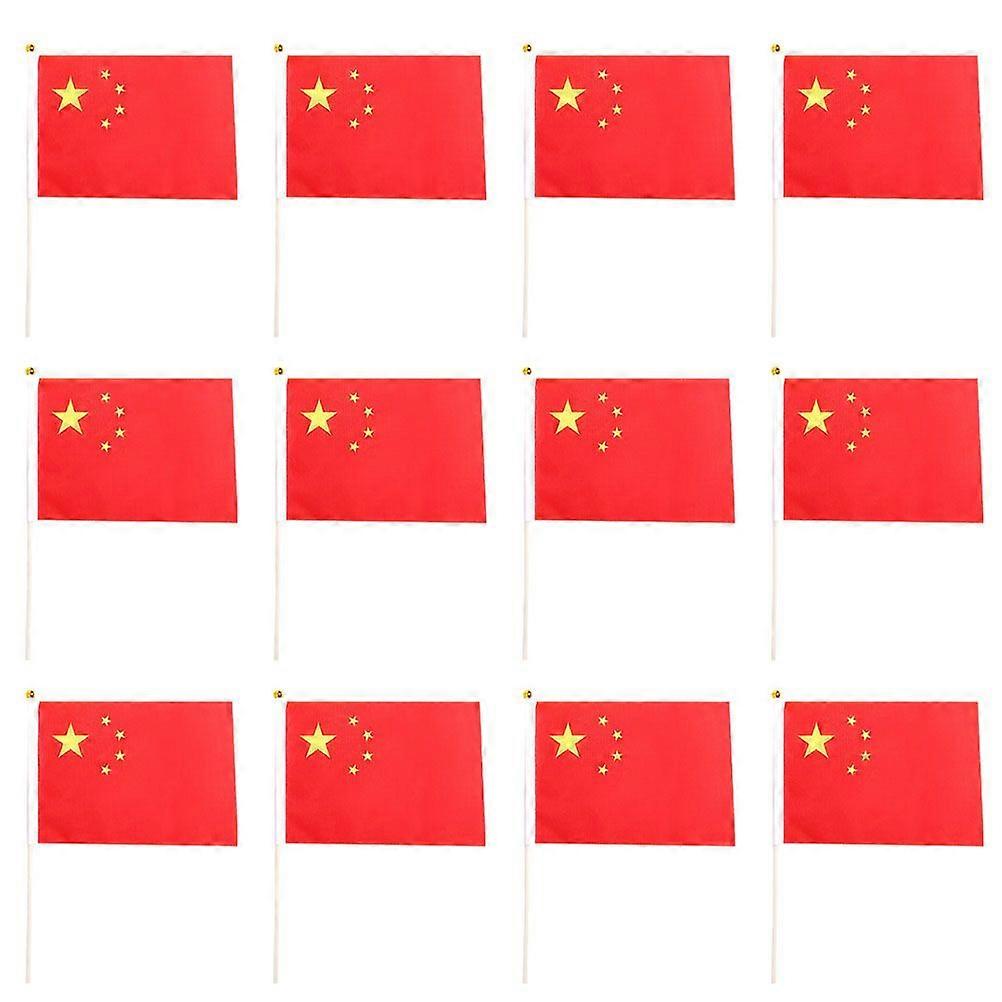 50Pcs Handheld China Flag Chinese National Flags Polyester China Flags