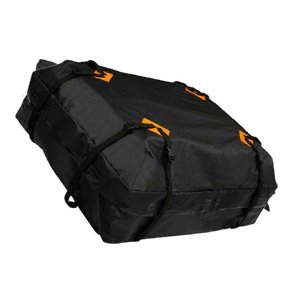 Durable Car Cargo Roof Bag in Black Made of Oxford Cloth for Large Storage and Waterproof Use 1Pc