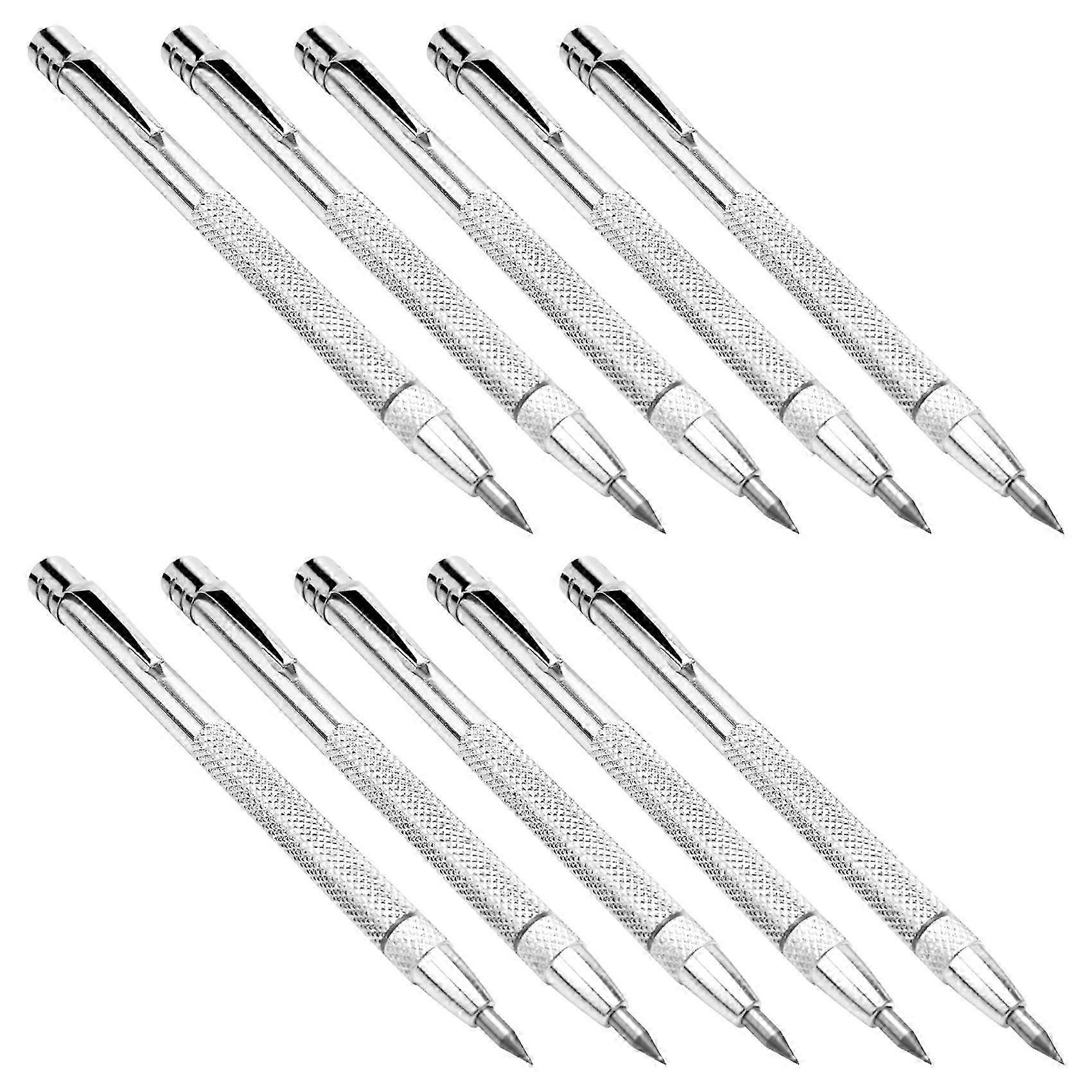 10-Piece Tungsten Carbide Scriber Set with Magnet & Aluminum Handle - Precision Crafting Tools for Engraving & Marking