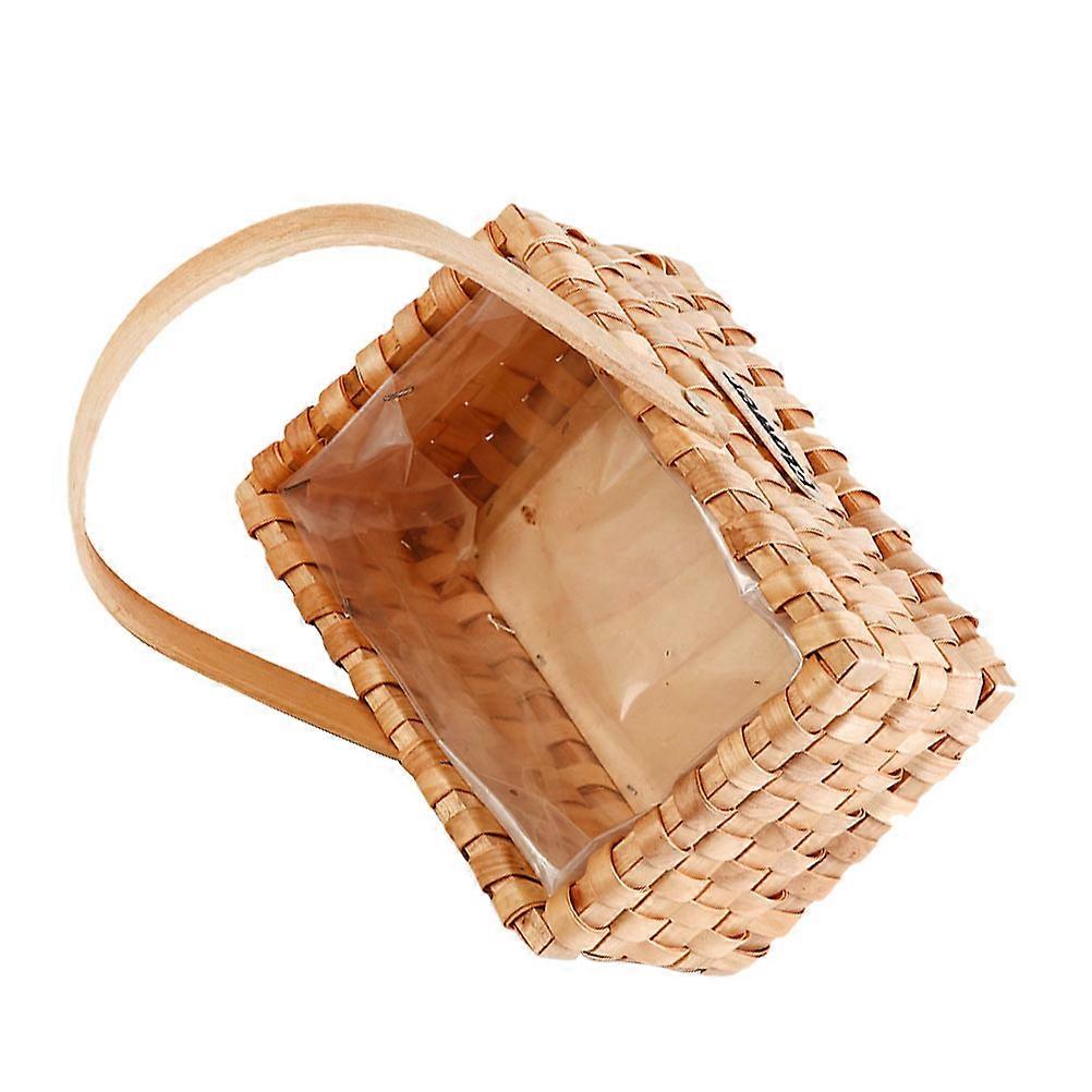 1 Pc Handmade Flower Basket Wedding Bamboo Decorative Container