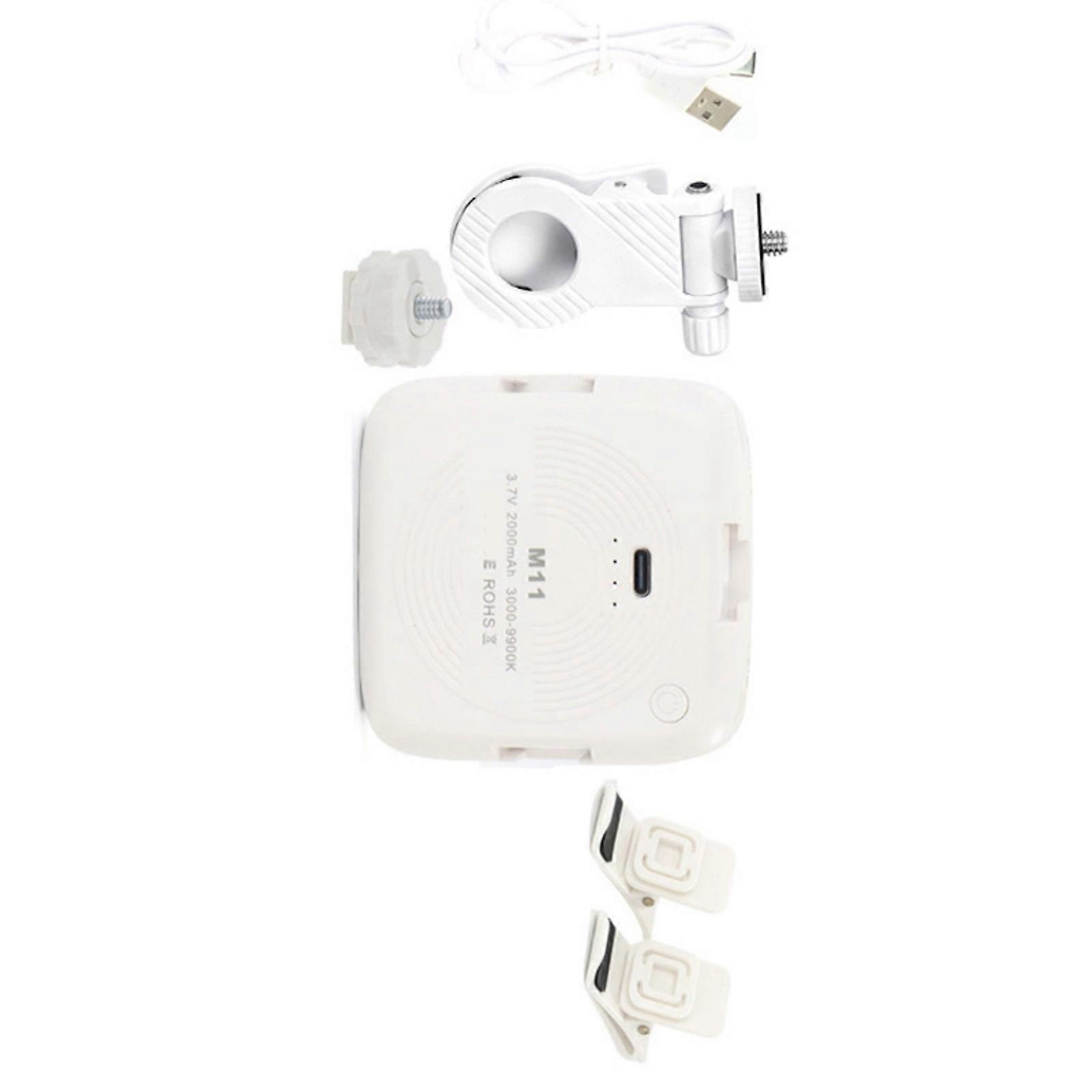 360度回転する電話ライト3モードクリップオンフィルライトビデオ撮影用ポータブル明るさ調節可能ホワイト