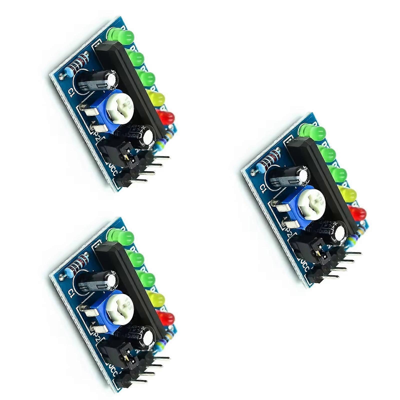 1/3Pcs KA2284 Level Indicator Module 5 LED Battery Indicator Power Sound Level Indicator Module Board KA2284 3.5V-12V Multicolor
