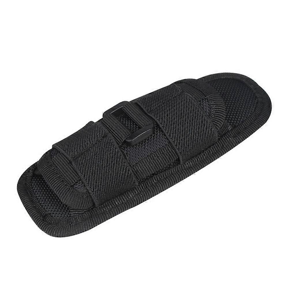 Black Nylon Flashlight Pouch with Rotatable Belt Clip for Storing Most Flashlight Sizes 360 Degree Rotation