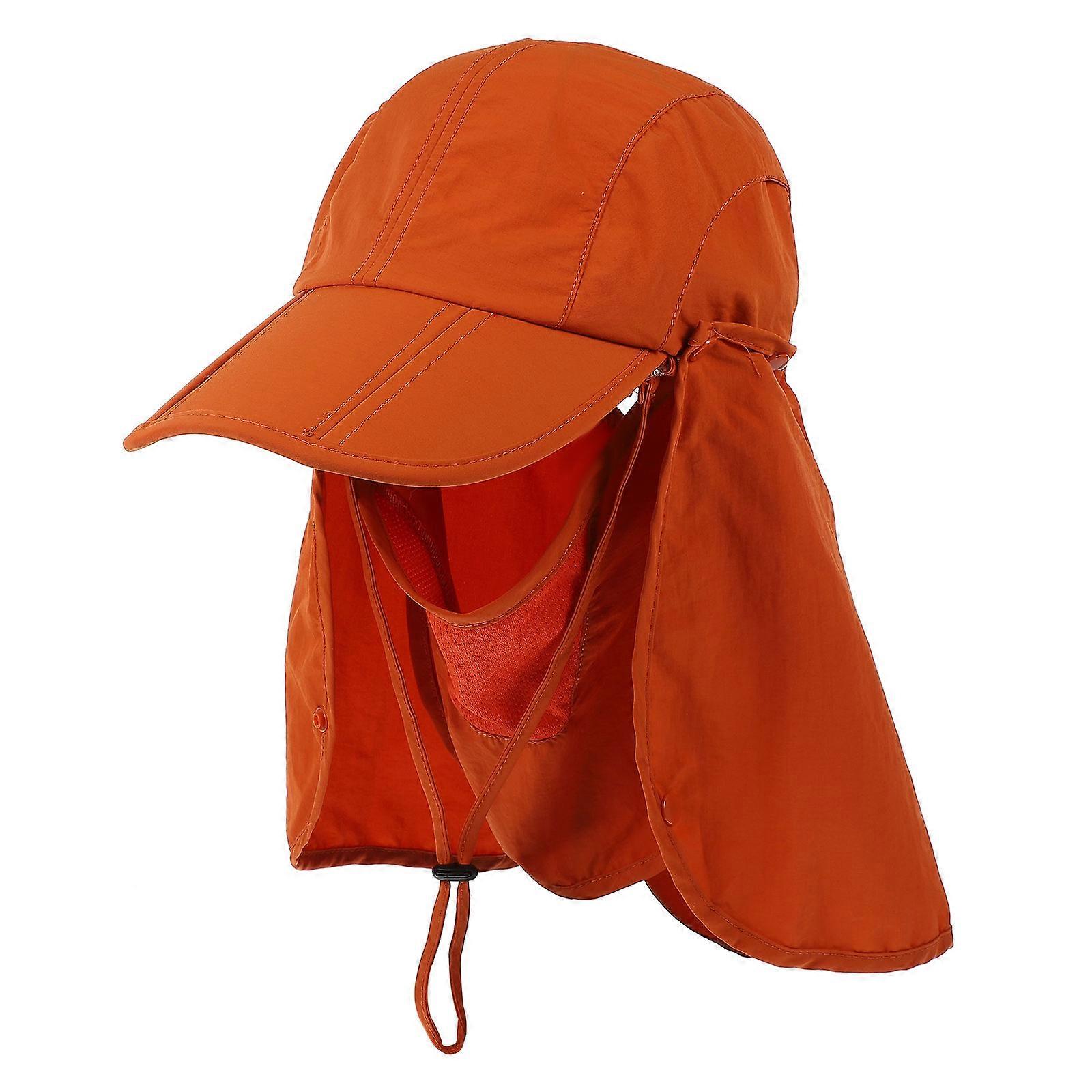 Sun Protection Hat Neck Protective Sun Hat for Outdoor Use Brown