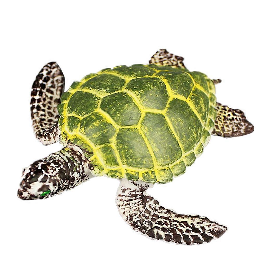 High Simulation Green Sea Turtle Animal Model for Children Playing PVC Made 6 Inch