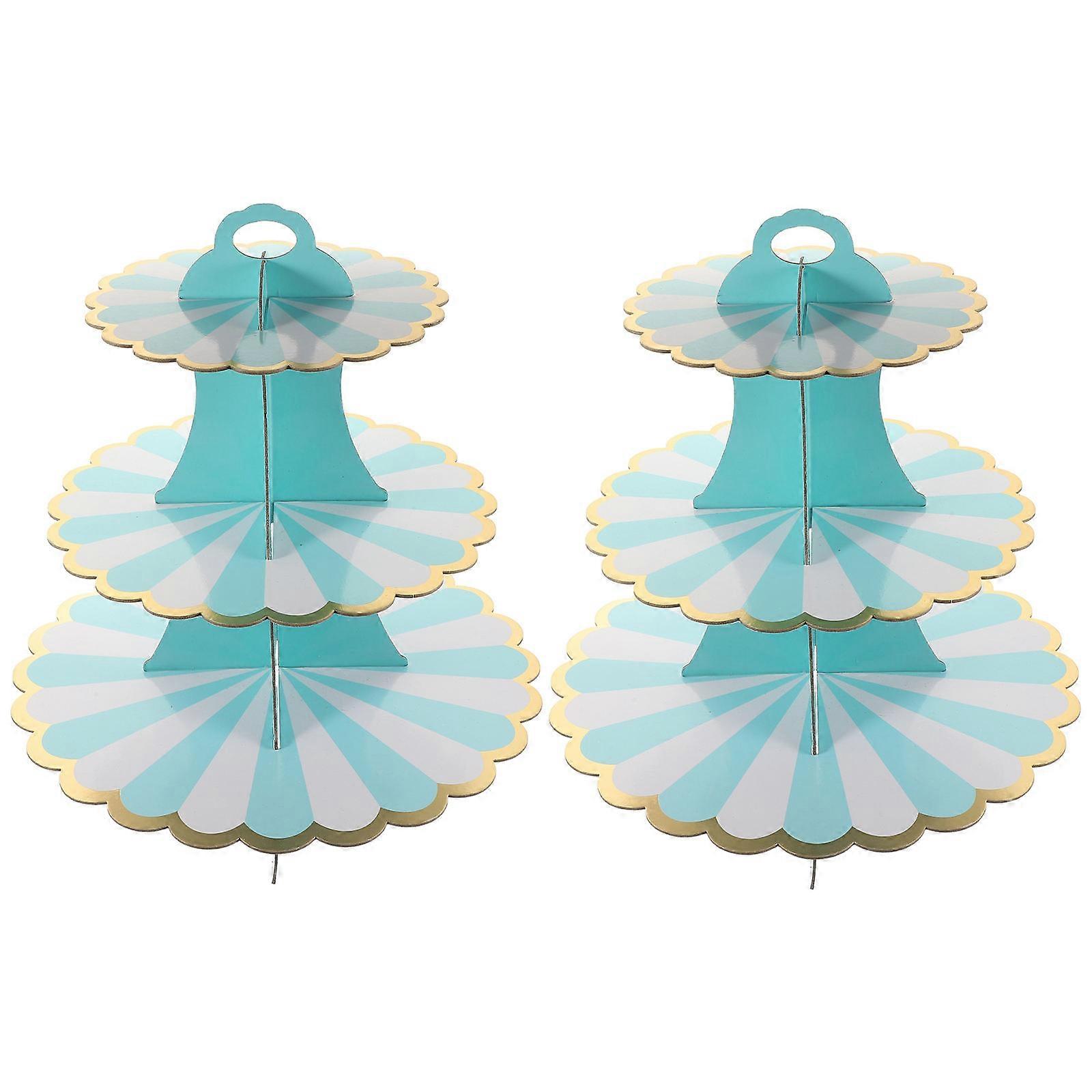 Multi-layer Cake Display Rack Shape Suitable For Graduation Ceremony And Tea Party Cardboard 2Pcs