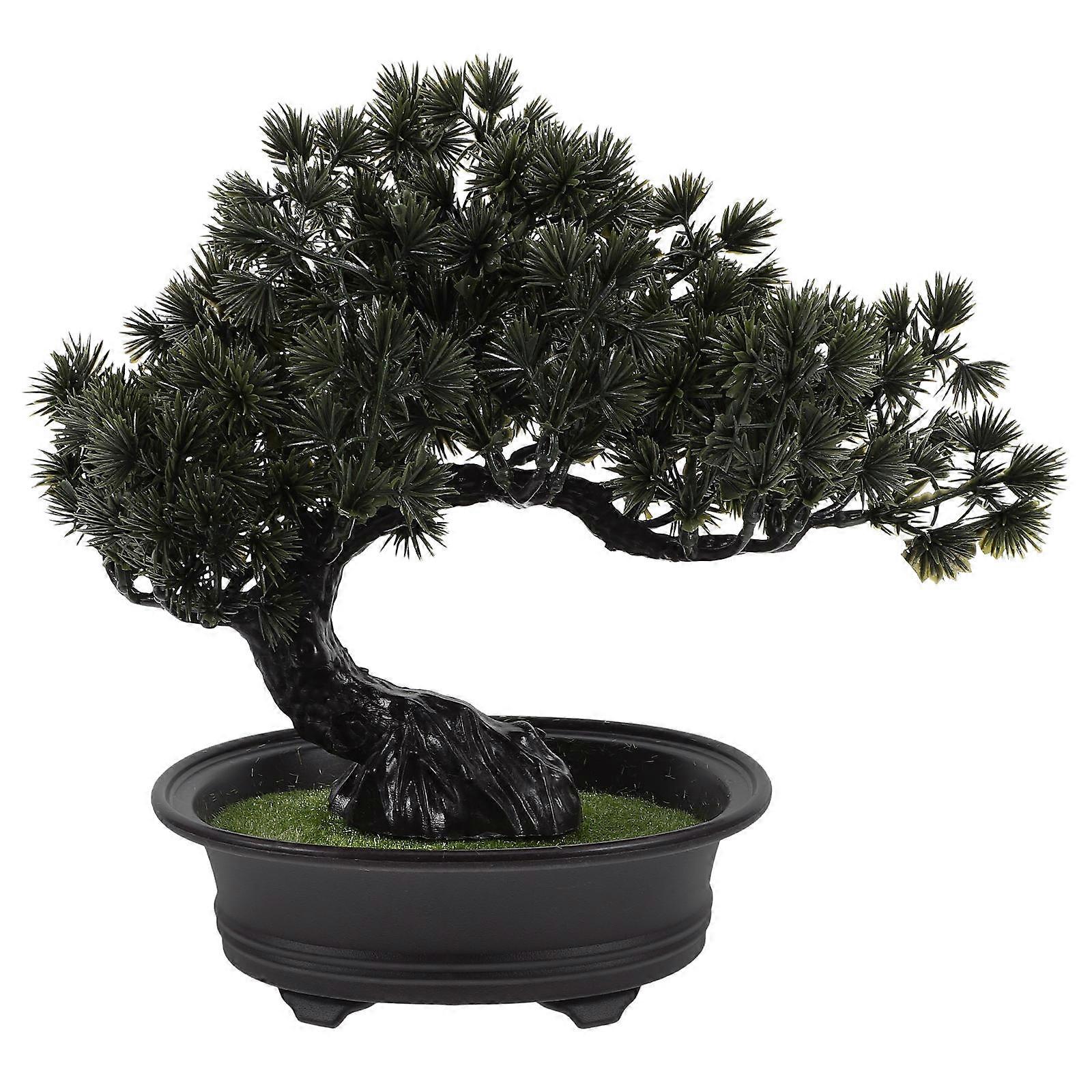Fake Bonsai Tree Lifelike Appearance Advanced Simulation Technology Welcome Tree Indoor Decor for Home Table Office Desk 1Pack