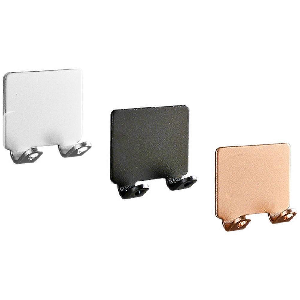 Aluminum Wall Hooks for Storage Use Sturdy Adhesive Design No Wall Damage 3pcs Assorted Color