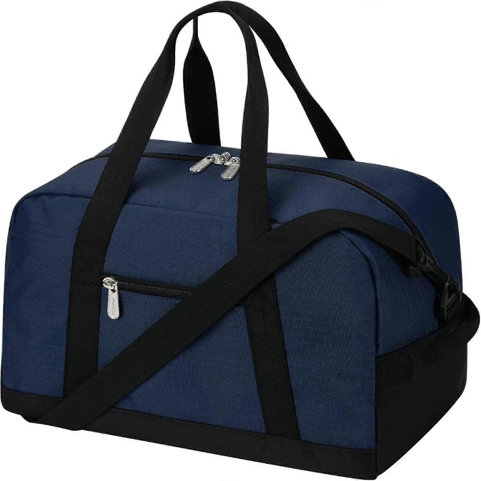 Sport Duffel Bag 14 Inch, Lightweight, Large Capacity, Adjustable Shoulder Strap (Blue)