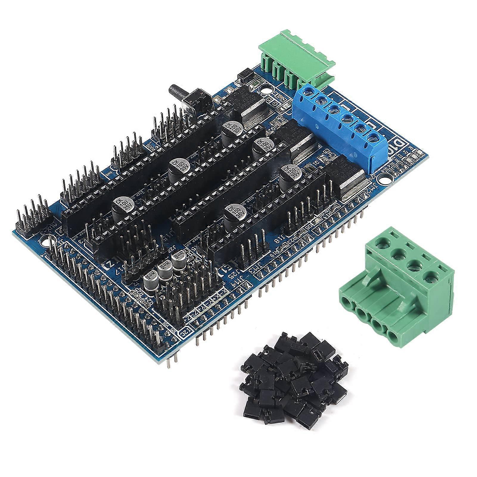 RAMPS 1.5 Expansion Control Panel with Heatsink Upgrade Ramps 1.5 Fit 3D Printer Board (Color: Ramps 1.5)
