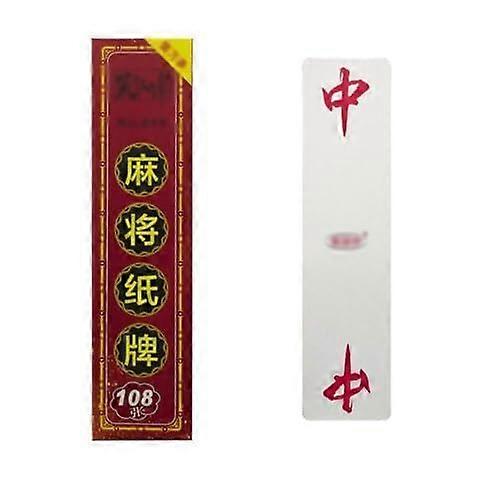 Mah Jong Chinese Playing Card Sets, 108 Card Set Mahjong, Chinese Mahjong Card Games