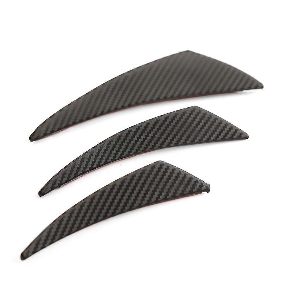 Universal Car Body Spoiler Splitter Practical and Stable Black Color 6Pcs