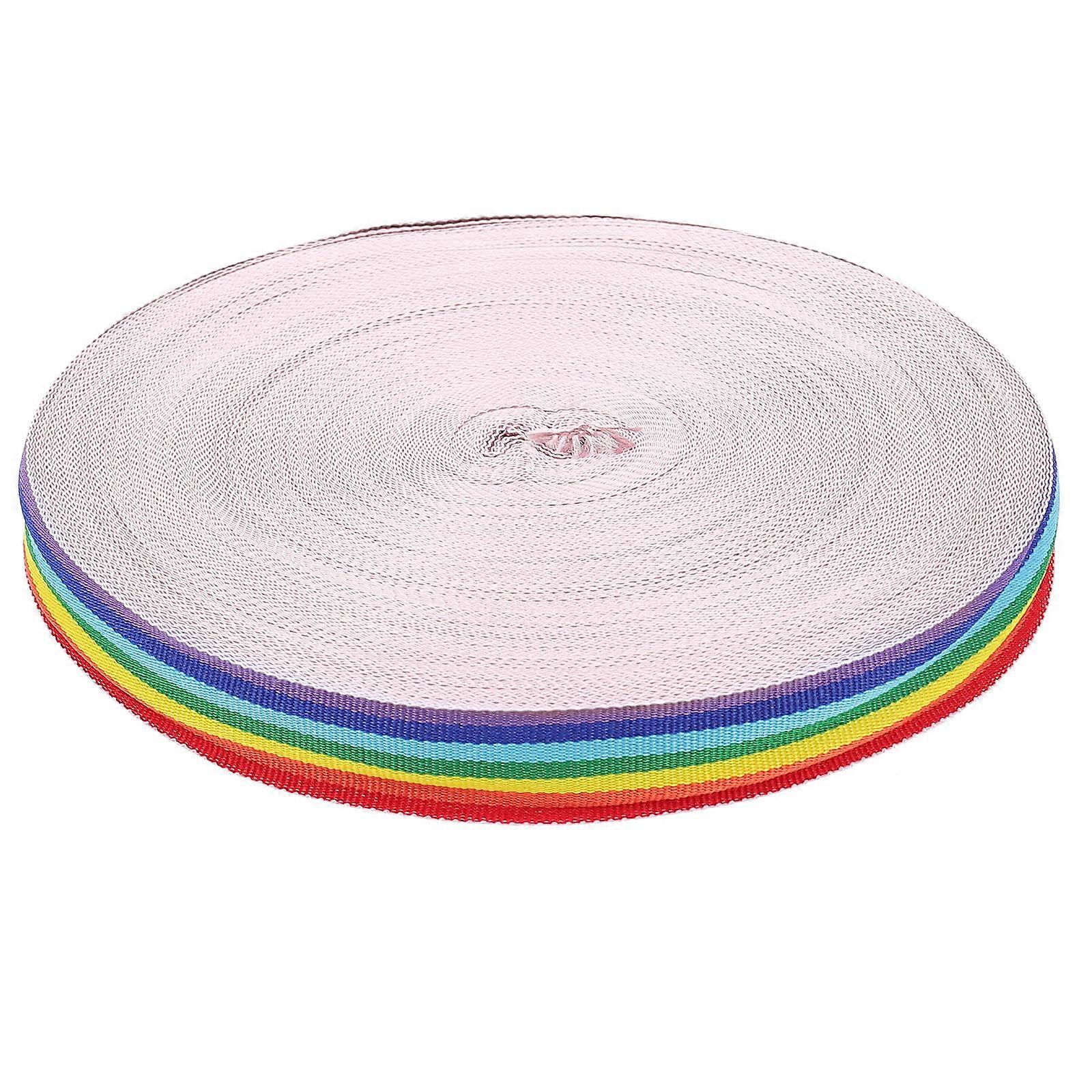 1 Roll Cuttable Rainbow Hair Ribbon Multi Function Decorative Wrapping Ribbon for Crafts, Parties, Weddings & DIY Projects